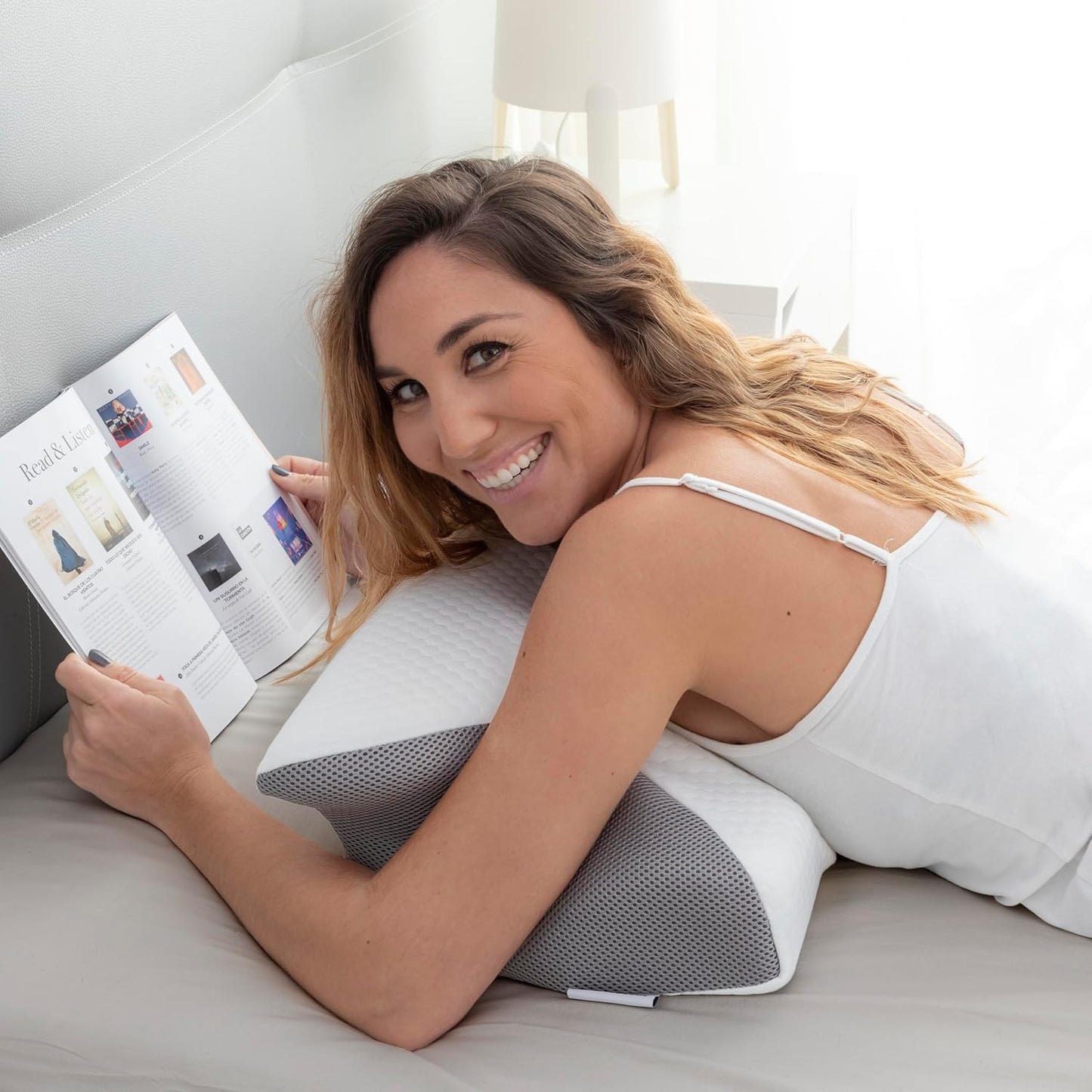 Butterfly Memory Foam Neck Pillow with Armrests for Side & Back Sleepers